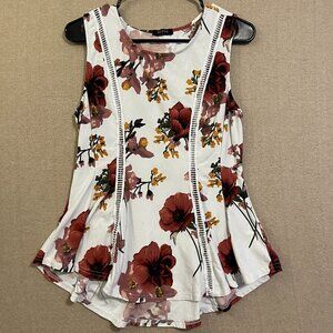 Scobe Tank Top Women's Medium Multicolor Floral